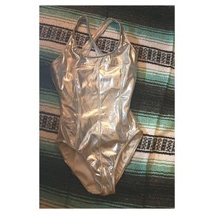 Silver metallic swimsuit